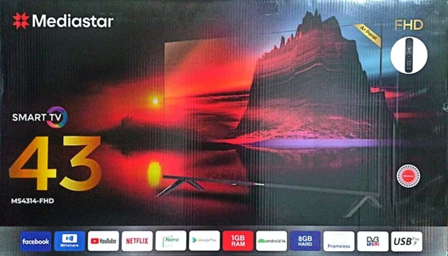 تلویزیون 43 اینچ اسمارت مدیا استار MEDIA STAR